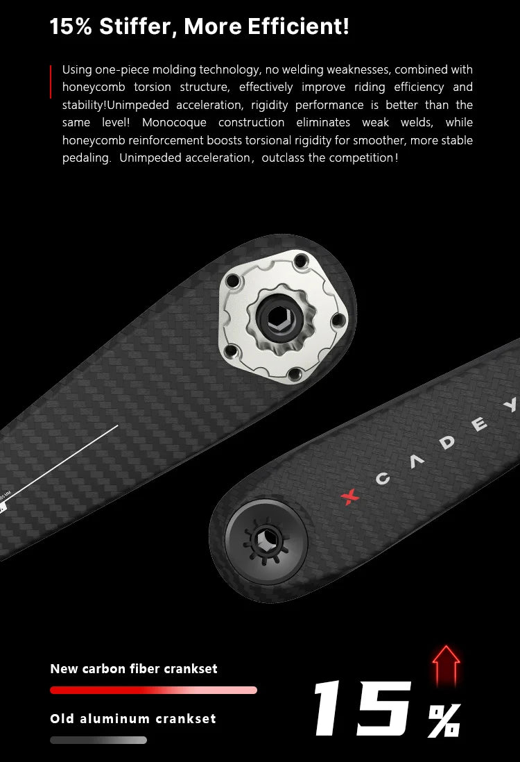 XCADEY Ventus Carbon Cranks w/ Power Meter