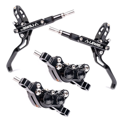 Lewis LH4 4 Piston Hydraulic Bicycle Disc Brake Kit
